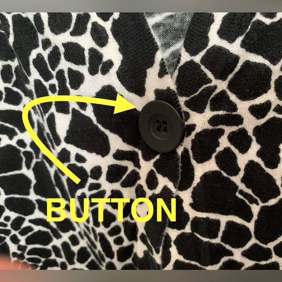 ⭐️NWT Jones New York Sport Cropped Cotton Cardigan w/Giraffe Print size XL - Picture 10 of 11